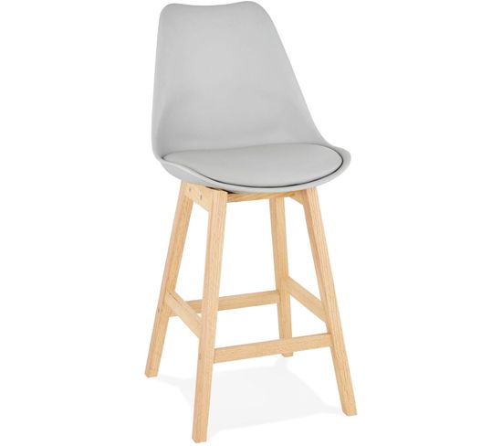 Tabouret Bar Bois Gris 56x48x102cm