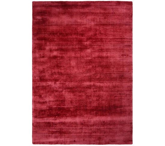 Tapis Fait Main Luxe 110 Violet 200 X 290 Cm Rouge