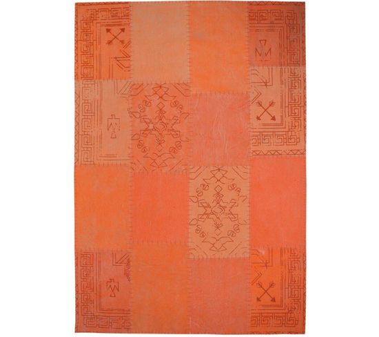 Tapis Fait Main 210 Lyrical Multicolore Orange 120 X 170 Cm Orange