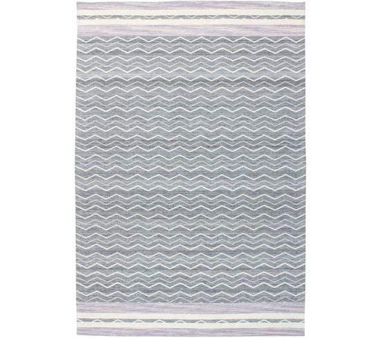 Tapis Fait Main Mirage 110 Violet Gris 160 X 230 Cm Gris