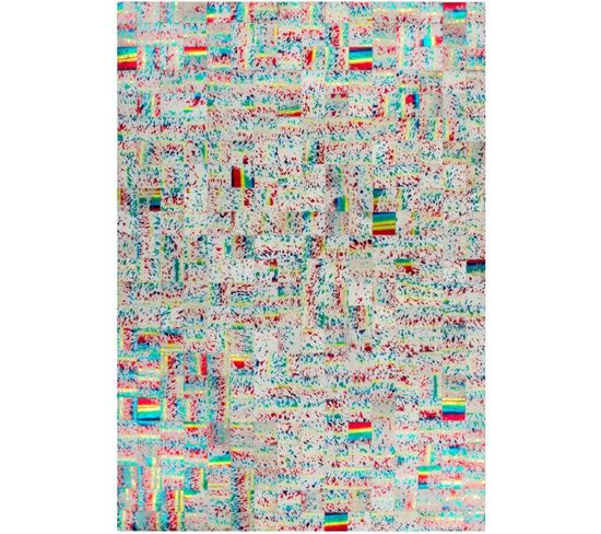 Tapis Fait Main Rocket 310 Ivoire Multicolore 160 X 230 Cm Blanc