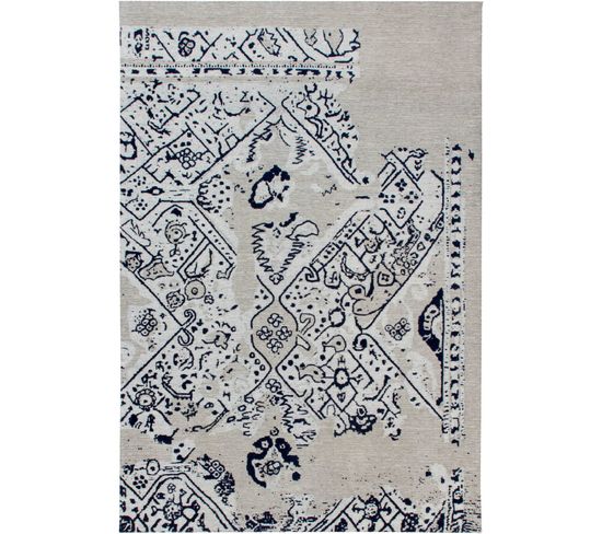 Tapis Rivière 120 Gris Noir 120 X 170 Cm Beige