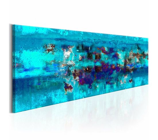 Tableau Océan Abstrait 150 X 50 Cm Bleu