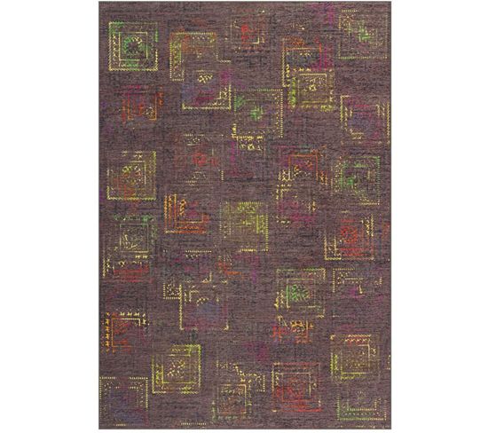 Tapis Atelier 4477 Multicolore Ble 70 X 140 Cm Marron