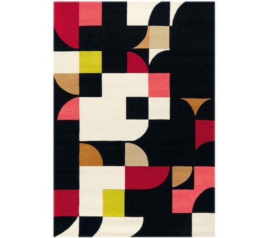 Tapis Esprit 3105 Multicolore Noir 140 X 200 Cm Noir