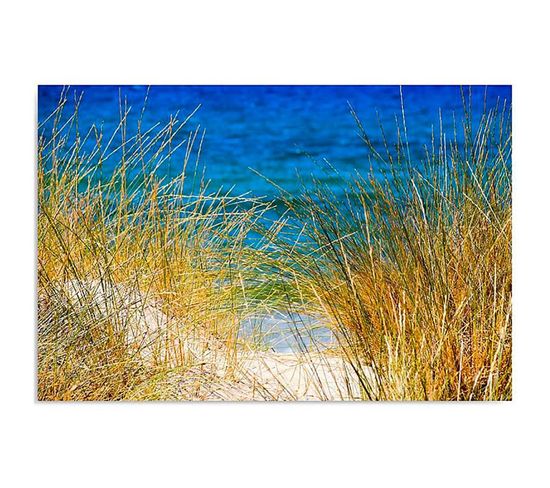 Tableau Vue Sur Les Dunes 80 X 60 Cm Bleu