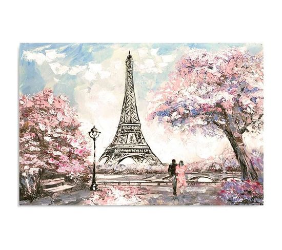 Tableau Printemps à Paris 50 X 40 Cm Rose