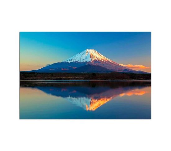 Tableau Mont Fuji 80 X 60 Cm Bleu