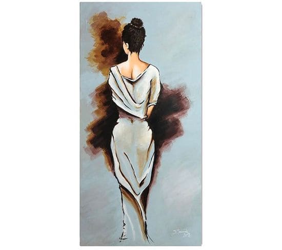 Tableau Femme 2 50 X 100 Cm Beige