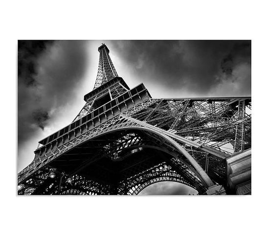 Tableau Tour Eiffel 40 X 30 Cm Noir