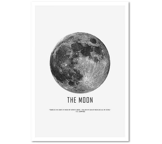 Tableau La Lune 40 X 50 Cm Blanc