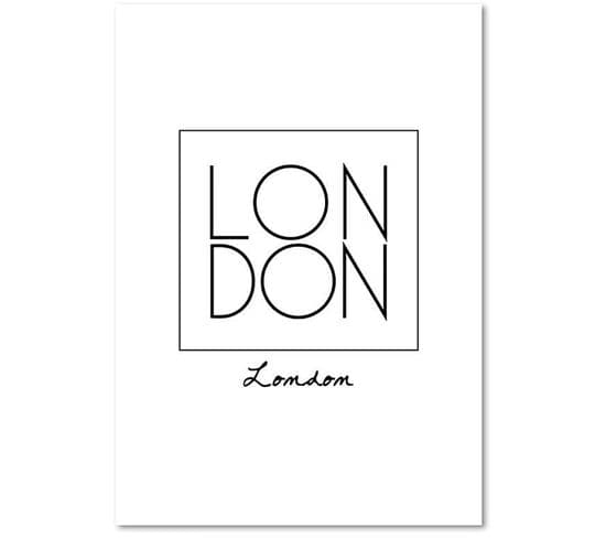 Tableau Bois Londres 2 60 X 80 Cm Blanc