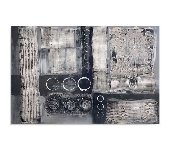 Tableau Bois Abstraction Gris 80 X 60 Cm Gris