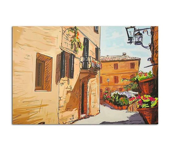 Tableau Bois Toscane 6 100 X 70 Cm Beige