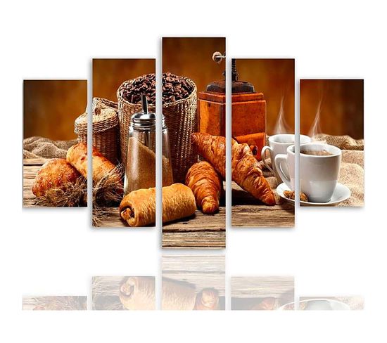 Tableau Un Petit-dejeuner English 150 X 100 Cm Marron