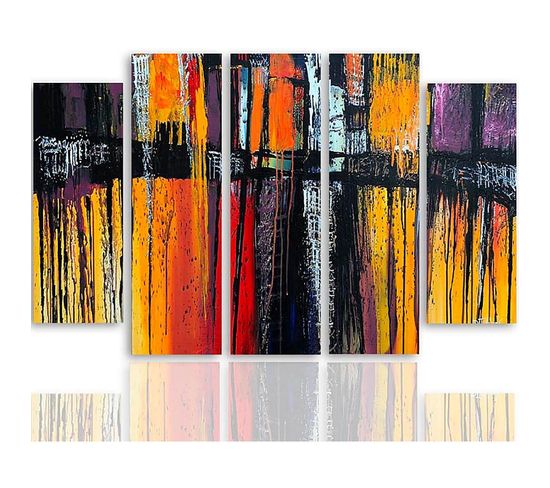 Tableau Abstraction 55 150 X 100 Cm Orange