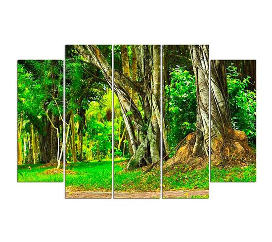 Tableau Les Arbres Dans Le Parc 300 X 140 Cm Vert