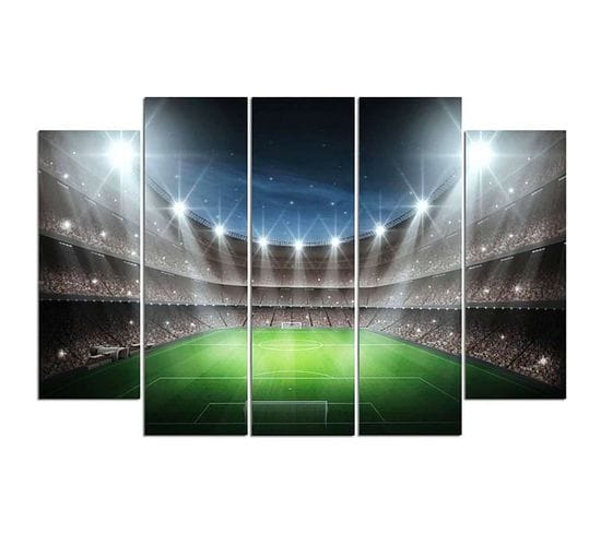 Tableau De Un Stade De Football à L'honneur 300 X 140 Cm Vert