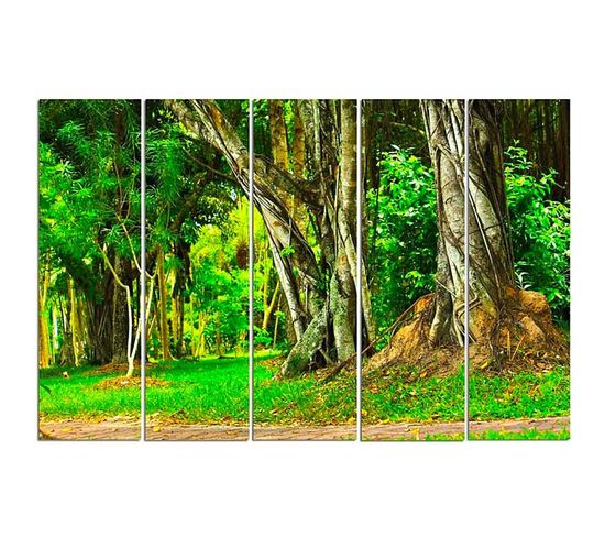 Tableau Arbres Dans Le Parc 200 X 100 Cm Vert