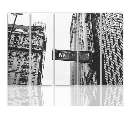 Tableau Wall Street 100 X 70 Cm Noir