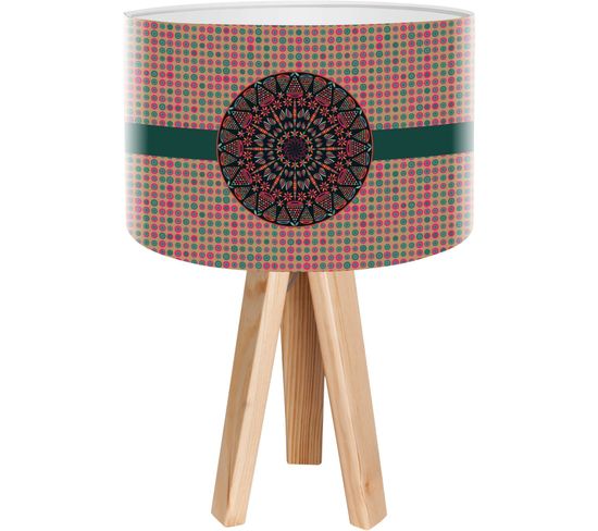 Lampe De Chevet Bois Multicolore 30x30x45cm