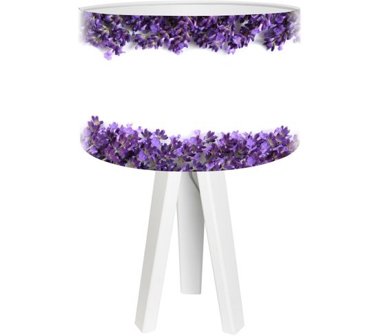 Lampe De Chevet Bois Violet 30x30x45cm