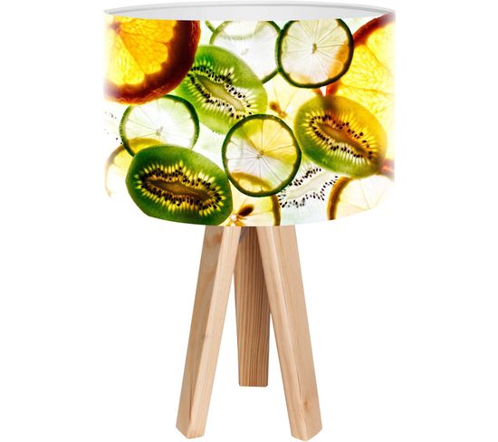 Lampe De Chevet Bois Multicolore 30x30x45cm