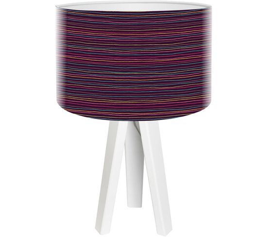 Lampe De Chevet Bois Violet 30x30x45cm