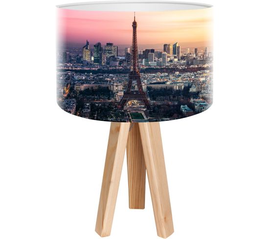 Lampe De Chevet Bois Multicolore 30x30x45cm