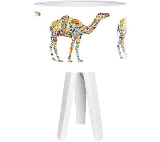 Lampe De Chevet Bois Multicolore 30x30x45cm