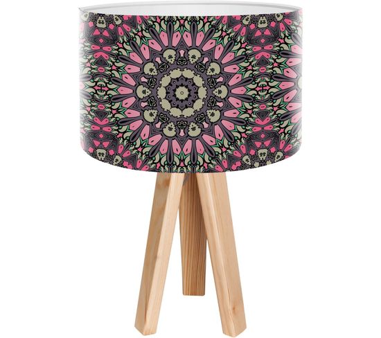 Lampe De Chevet Bois Multicolore 30x30x45cm