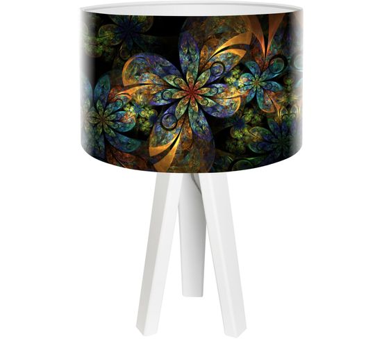 Lampe De Chevet Bois Multicolore 30x30x45cm