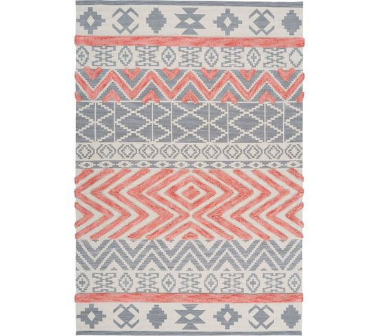 Tapis Ethnie 100 160 X 230 Cm Gris