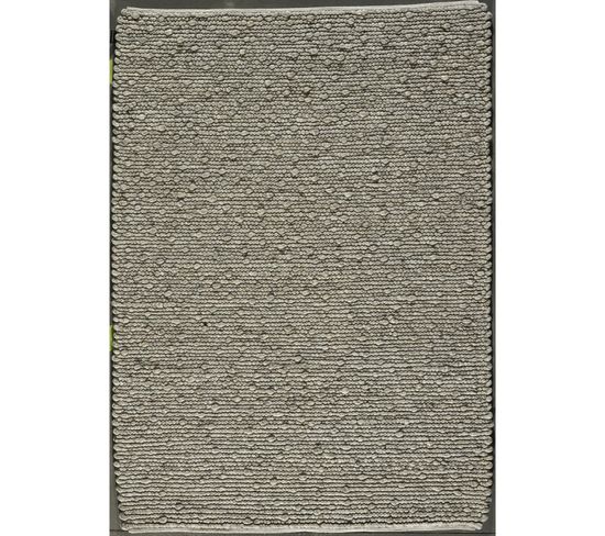 Tapis Looping Beige 170 X 240 Cm Gris