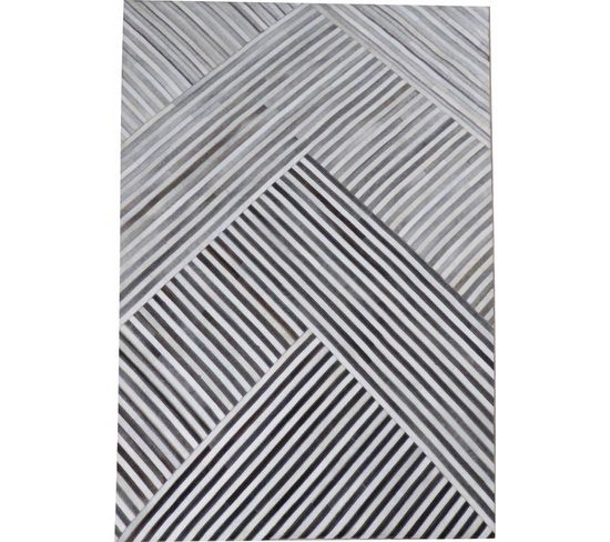 Tapis Starless Noir Ivoire Marron 170 X 240 Cm Gris