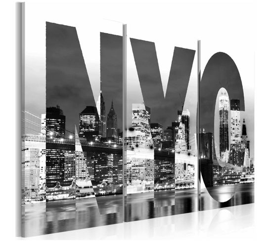 Tableau New York 90 X 60 Cm Noir