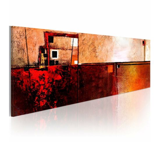 Tableau L'infrarouge 120 X 40 Cm Rouge