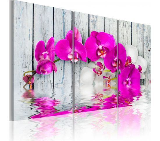 Tableau Orchidée Harmonie 90 X 60 Cm Blanc