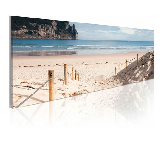 Tableau Chemin De La Plage 150 X 50 Cm Beige