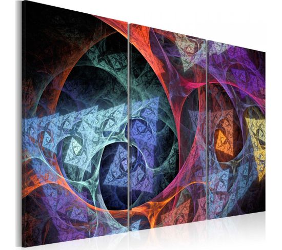 Tableau Abstraction De Différentes Couleurs 90 X 60 Cm Multicolore