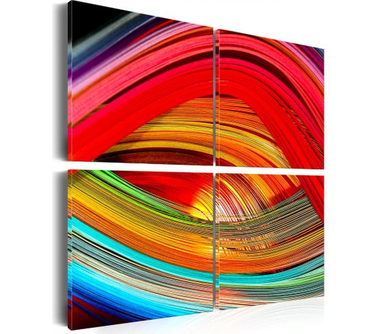 Tableau Abîme Colore 90 X 90 Cm Multicolore