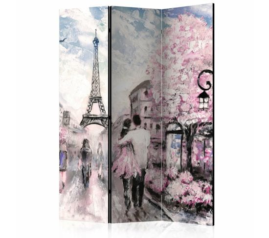 Paravent Toile Intissée Rose 135x172cm