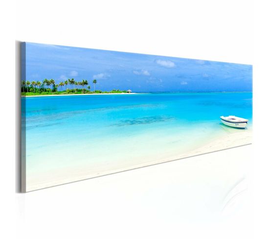 Tableau Paradis D'azur 120 X 40 Cm Bleu