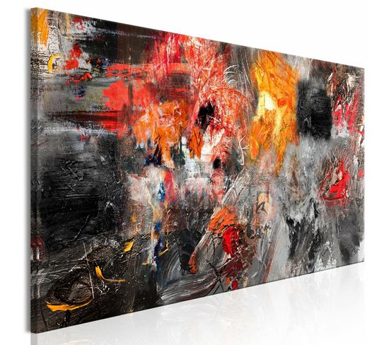 Tableau Bataille Sanglante 150 X 50 Cm Noir