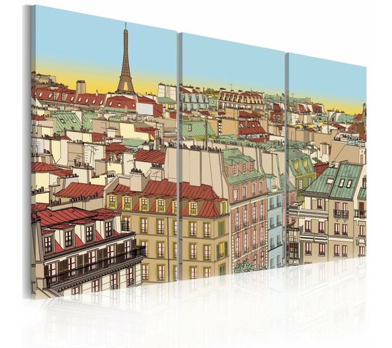 Tableau Paris Doux 90 X 60 Cm Beige