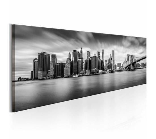 Tableau Ville Élégante De New York 135 X 45 Cm Noir