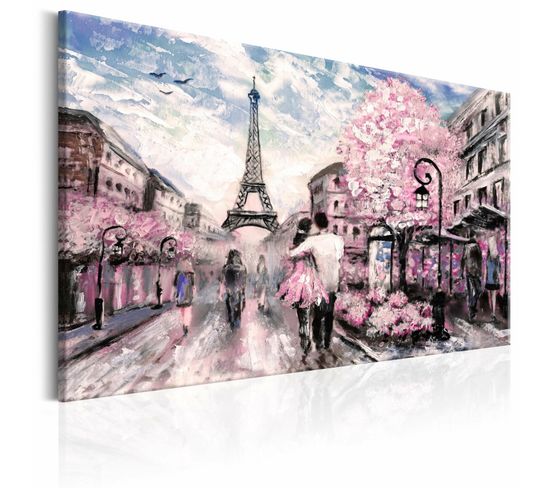 Tableau Paris En Rose 120 X 80 Cm Rose