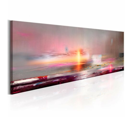 Tableau Plage Rose 135 X 45 Cm Rose