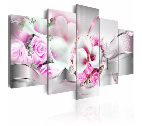 Tableau Mariage Rose 100 X 50 Cm Rose