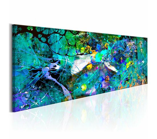 Tableau Jungle De Saphir 135 X 45 Cm Bleu